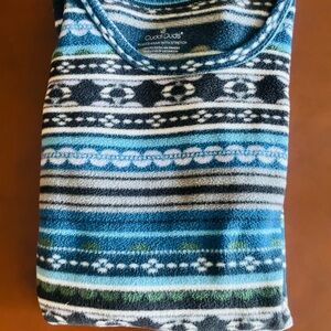 Cuddl Duds Blue and Black Fleecewear